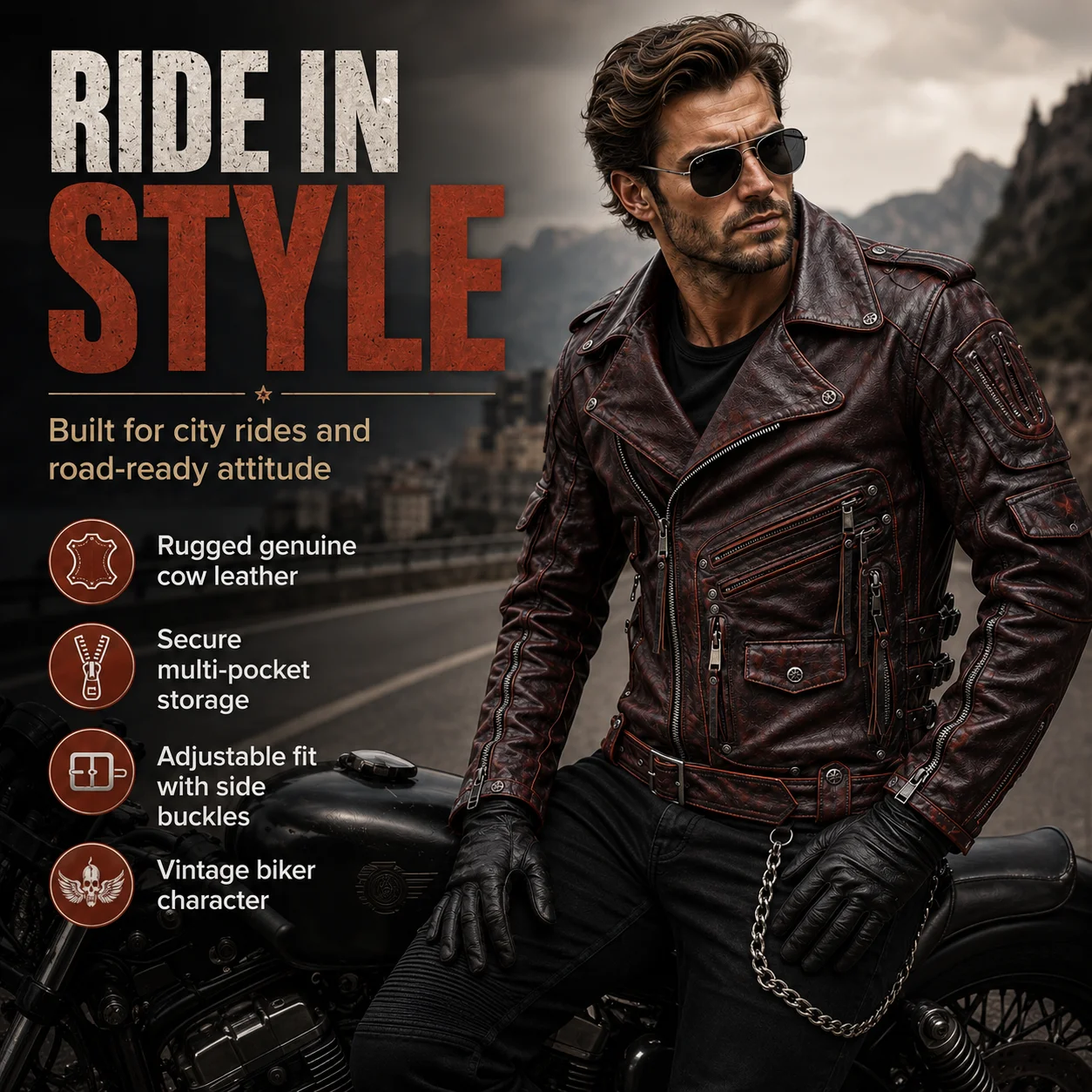 Thumbnail 4 - #27 Trending Mens Leather Coats Right Now