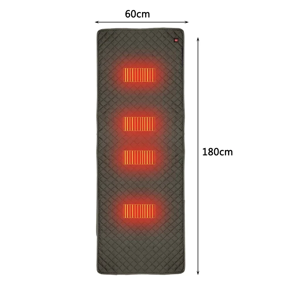 Mata do spania z ogrzewaniem 5 V Wielofunkcyjny materac do spania Odporny na zimno 3-poziomowa temperatura na kemping Wędrówki z plecakiem