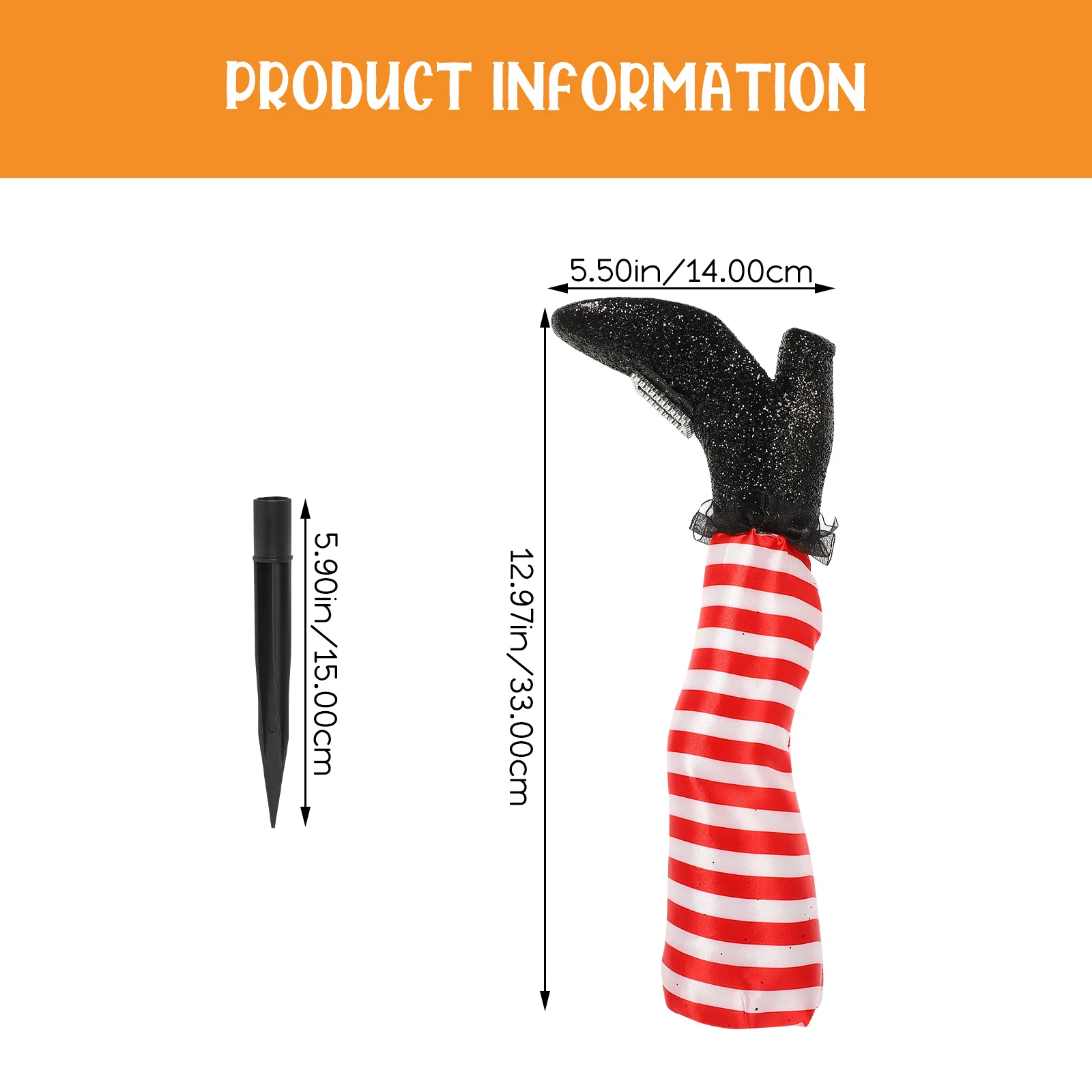 مجموعة واحدة من ديكور ساق الهالوين الساحرة من الفوم الفاخر لتزيين حفلات الحديقة لسرير زهرة بوش في ساحة الحديقة، تحت عنوان الهالوين