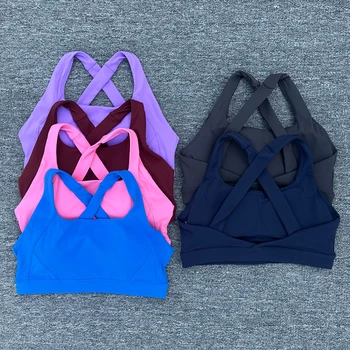 Women Sports Bra Cross Gym Top Women Training Running Yoga Bra Stretch Women Workout Under
