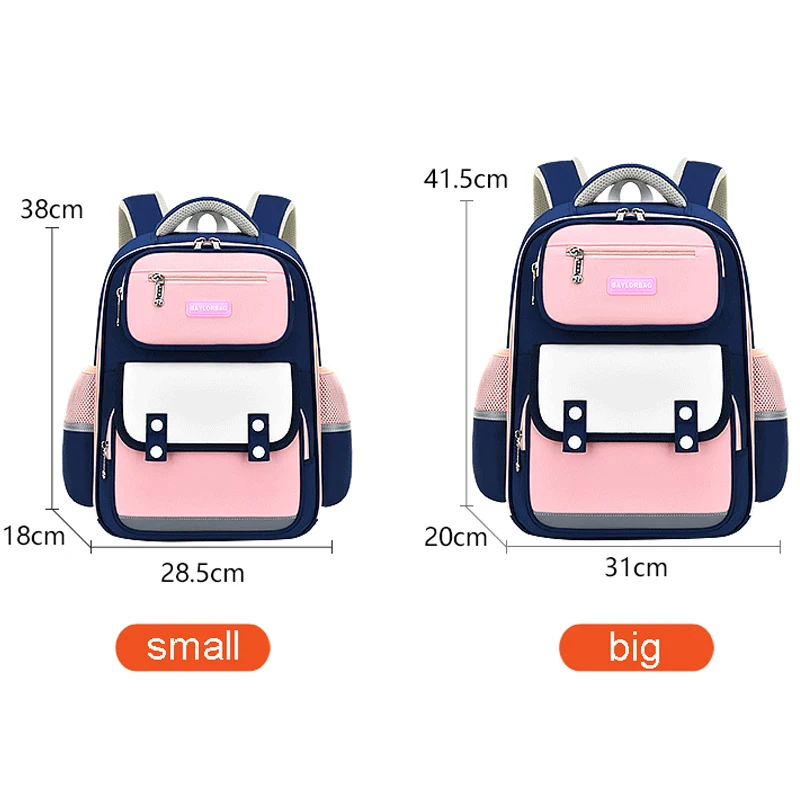 Mochila de nailon impermeable para niños y niñas, morral multifuncional ortopédico para estudiantes de primaria