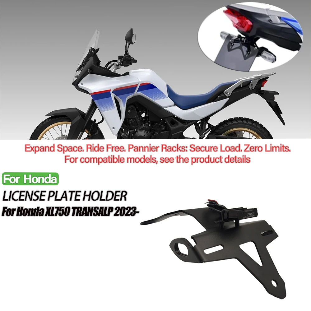 

For Honda Tail Tidy TRANSALP XL750 2023 2024 2025 Motorcycle Number License Plate Holder Bracket Rear Fender Eliminator Mount