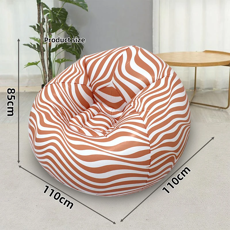 โซฟาเป่าลมพกพา 3 สี พับได้ สำหรับตั้งแคมป์กลางแจ้ง ใช้ในห้องนั่งเล่น เก้าอี้พักผ่อนแบบเป่าลม