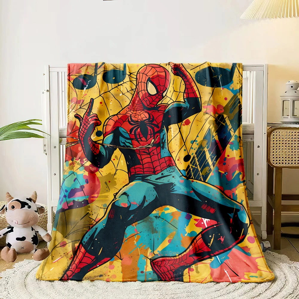 Marvel Spider Man thin blanket, Lightweight Flannel Throw for Sofa,Bed,Travel,Camping,Livingroom,Office,Couch,Chair, and Bed