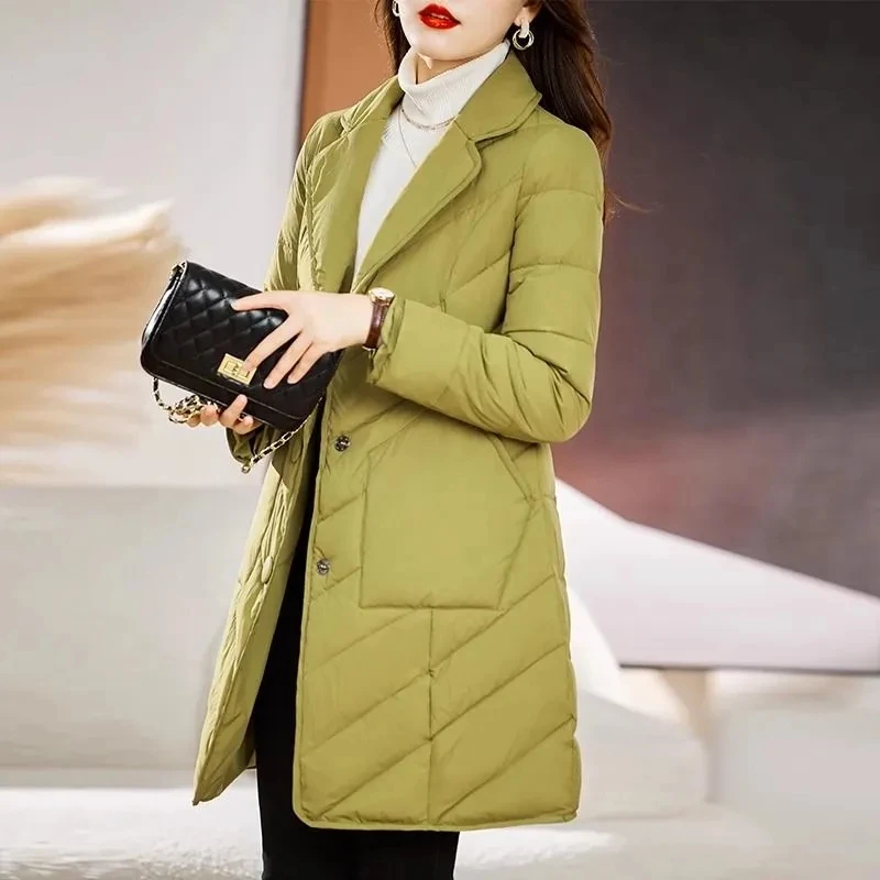 

Black Down Cotton-Padded Jacket Women Korean Autumn Winter Cotton Coat Outwear Fashion Elegant Puffer Coats Female Tops Clothing