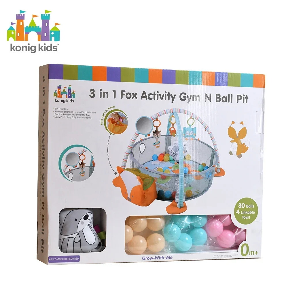 Konig-Gimnasio educativo para bebé, multifunción, plegable, colorido, 3 en 1