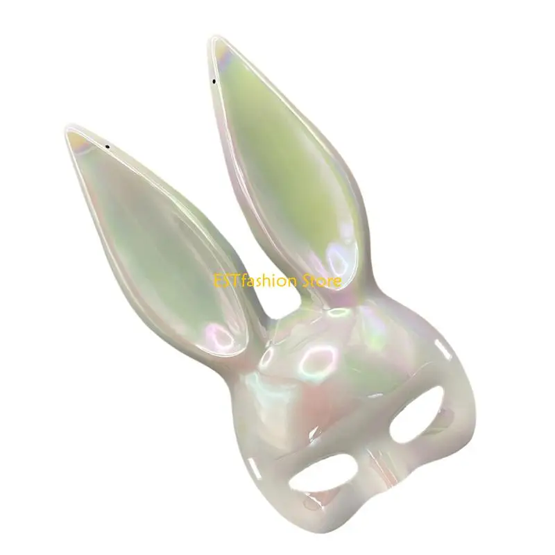 Y5GC Osterhasen-Maske, Hasenmaske, Hasenohren-Maske, Hasen-Halbmaske, Cosplay, Halloween, Kostümzubehör für Frauen und Mädchen