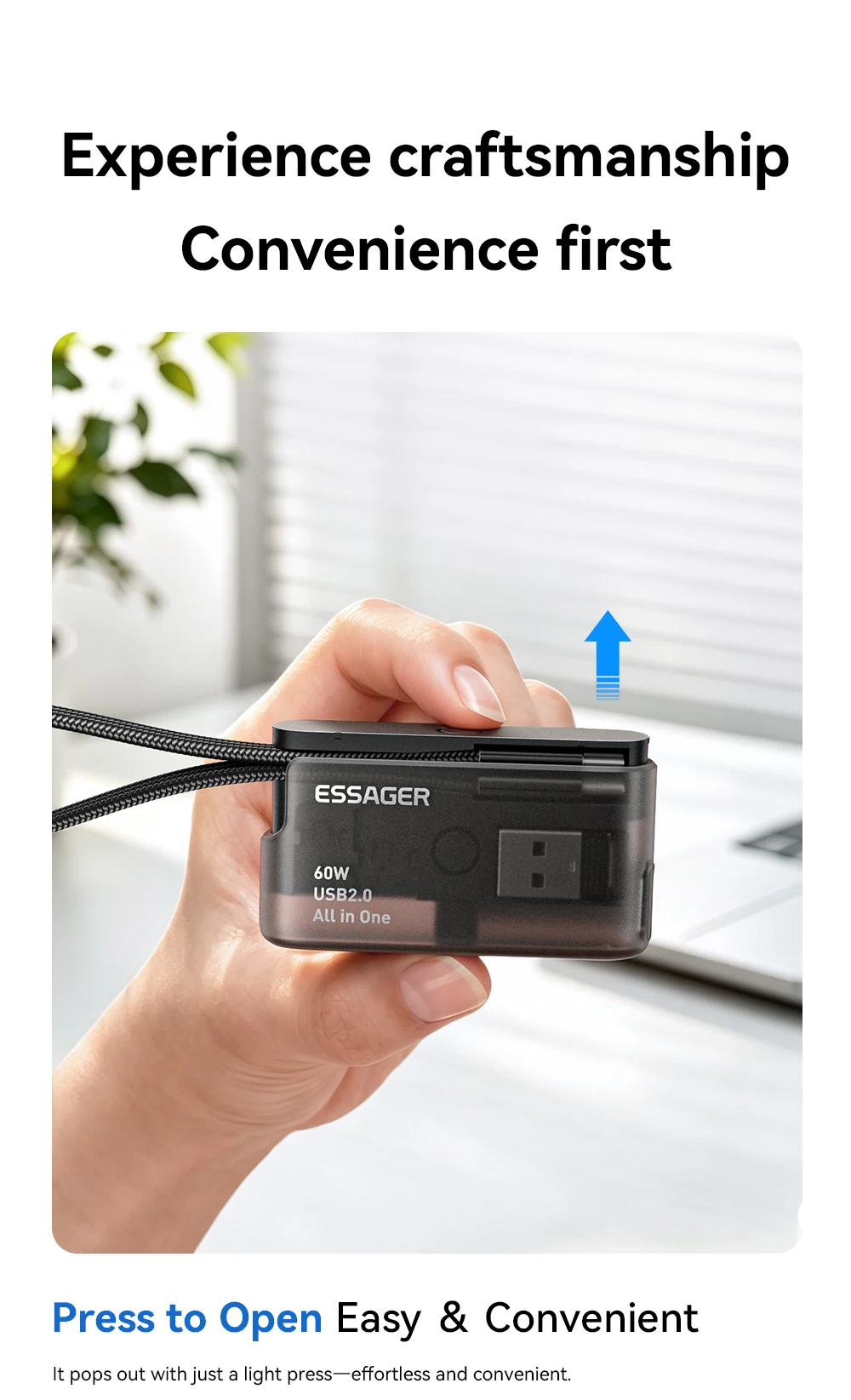 Essager PD 60W USB Type C Cable Set Fast Charging Data Sync for iPhone 17/16/15 with Storage Box And Holder Travel-Friendly