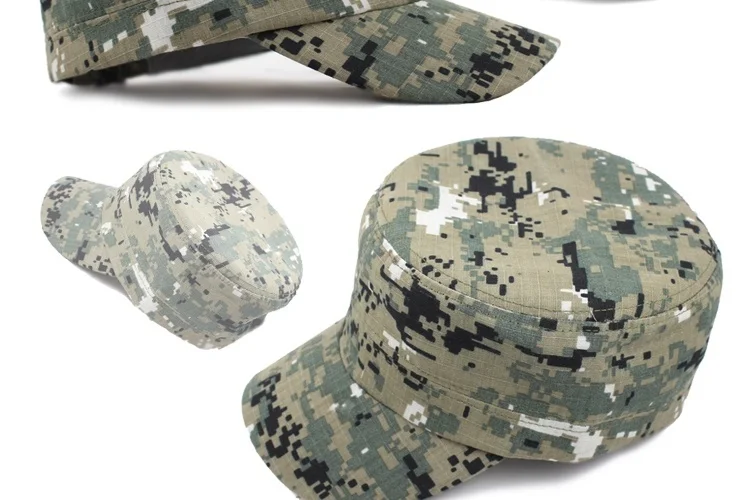 Digital Camo Cap Casquette Camouflage Hats For Men Flat Cap Blank Plain Camo Hats Outdoor Baseball Cap