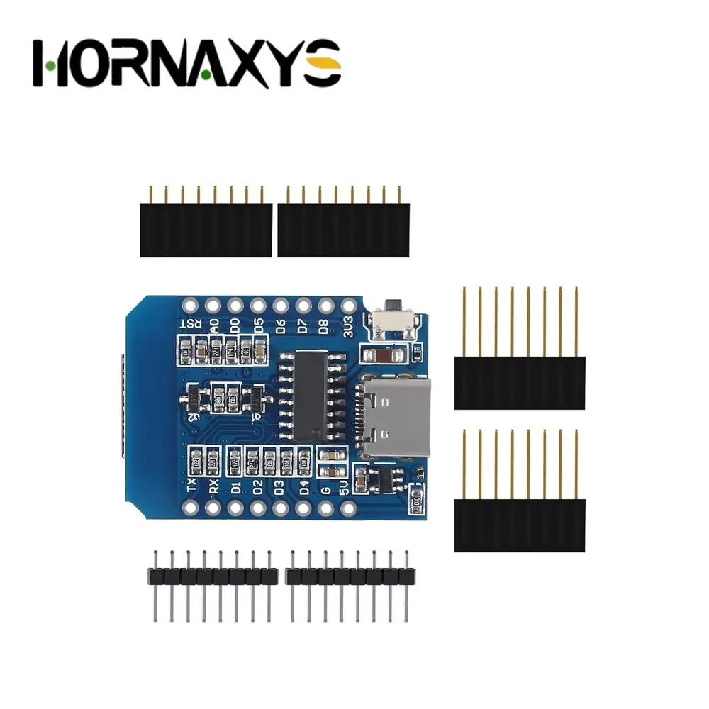 WeMos D1 미니 ESP8266 ESP-12F ESP12 모듈 와이파이 개발 보드, 아두이노용 TYPE-C 마이크로 USB 3.3V 디지털 핀, 1-10 개