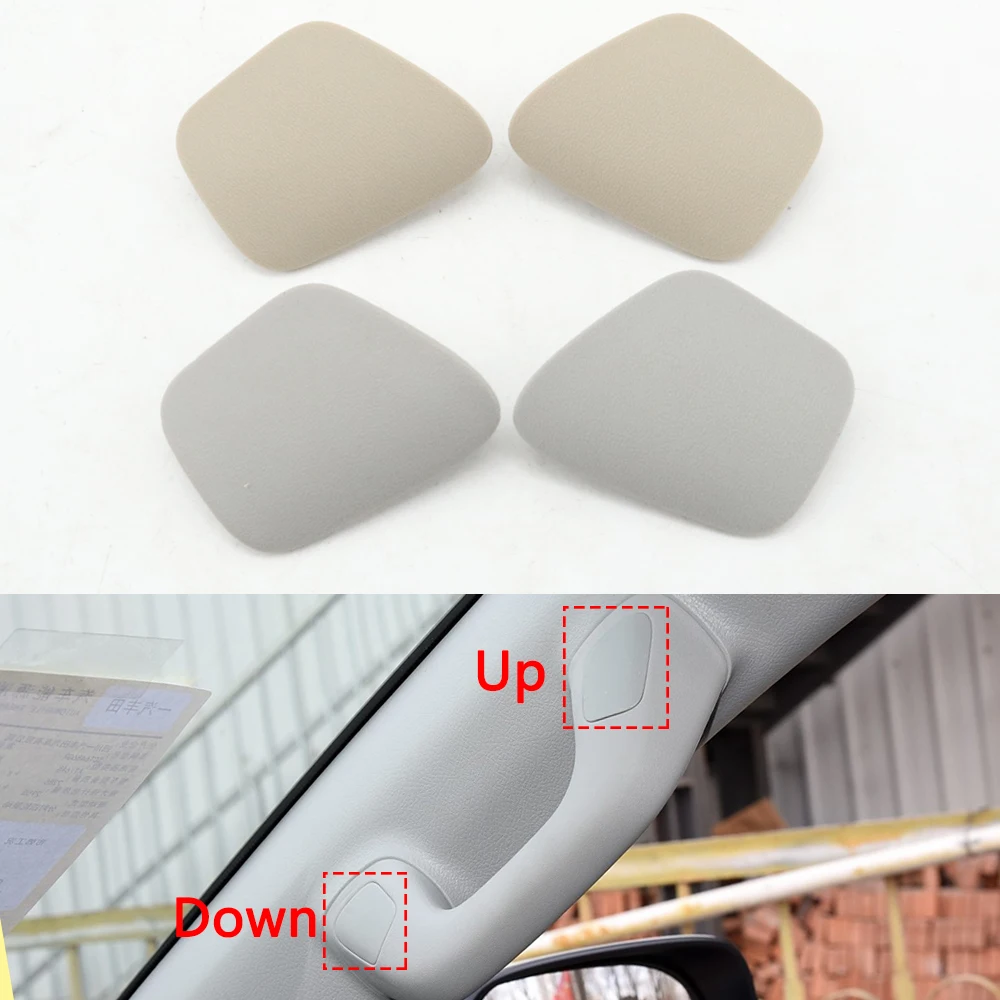 1 Set Car Inner A-pillar Handle Up Down Screw Cover Cap Front Roof Handrail Lid For Toyota Land Cruiser Prado LC150 2010-2020