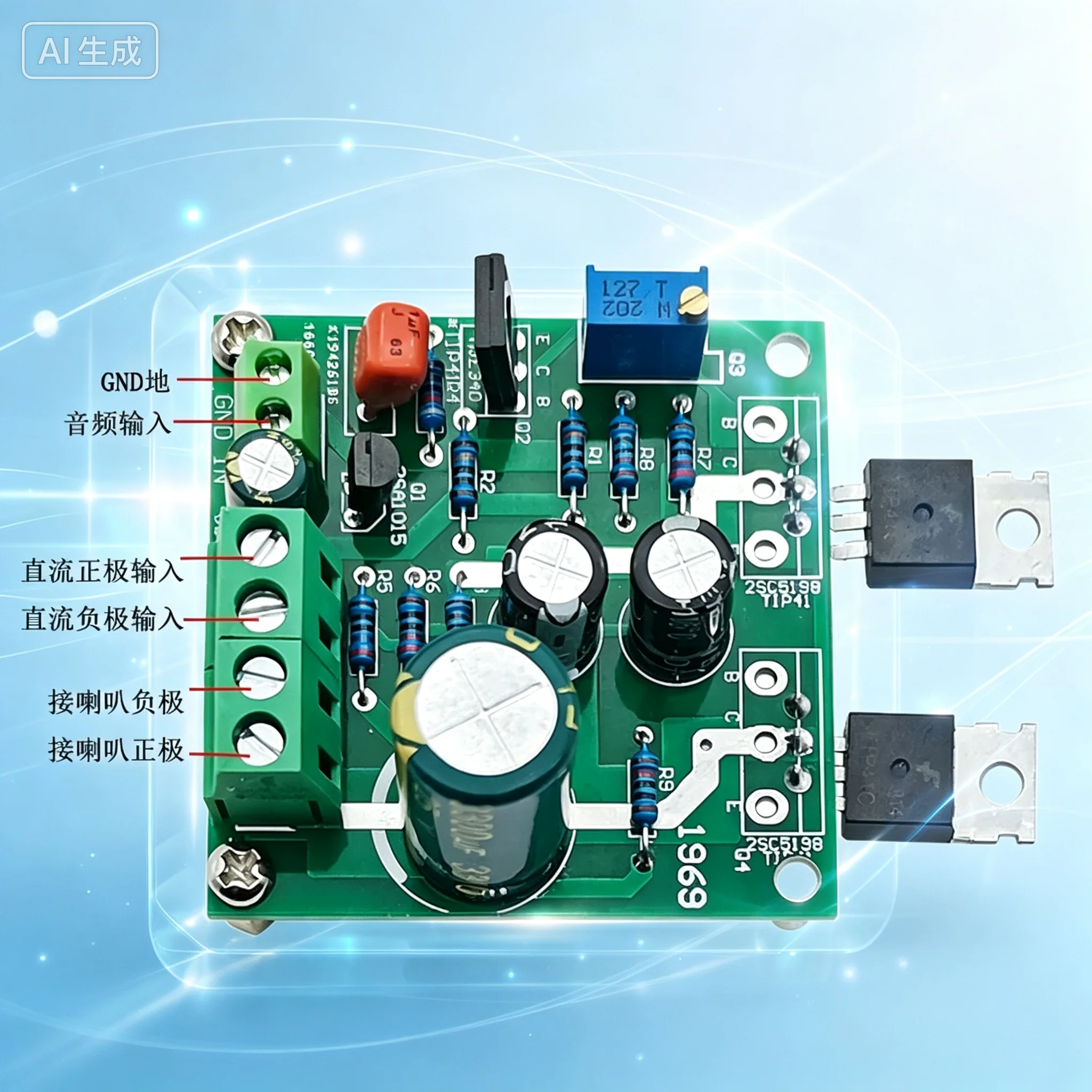 Class A Amplifier Board for 1969 12V Car Audio DIY  5pcs