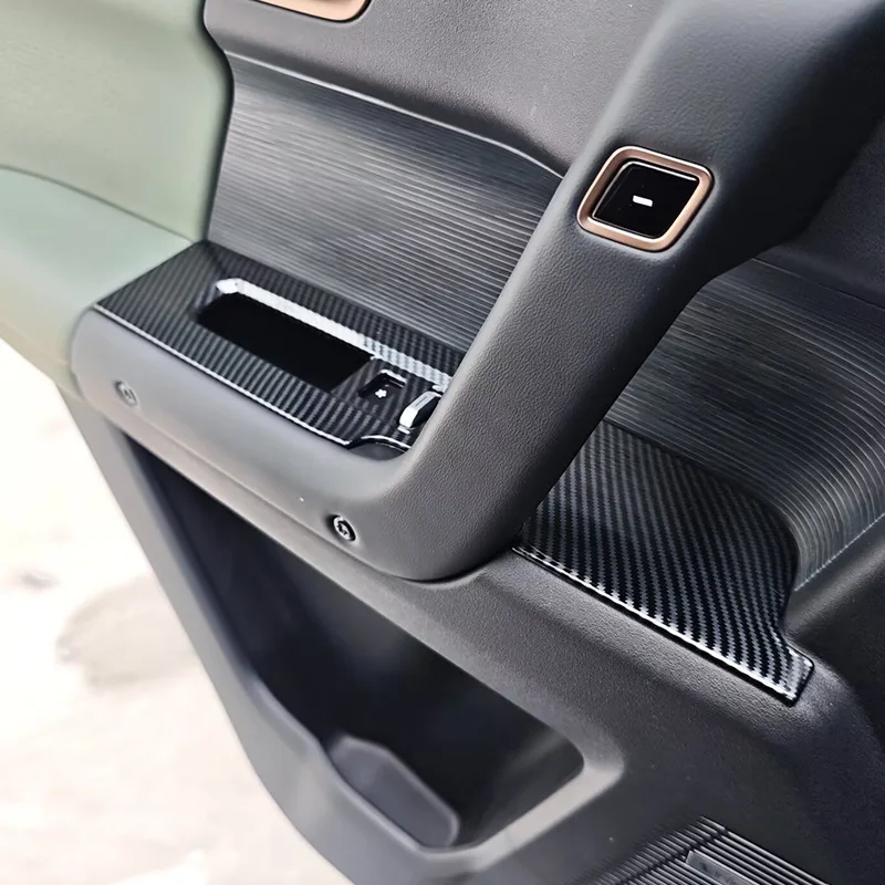 

Weizhida For Chery Jaecoo J6 Icar 03 2024-2025 ABS Carbon fiber Car Door Window Button Frame Cover Trim Interior Car Accessories