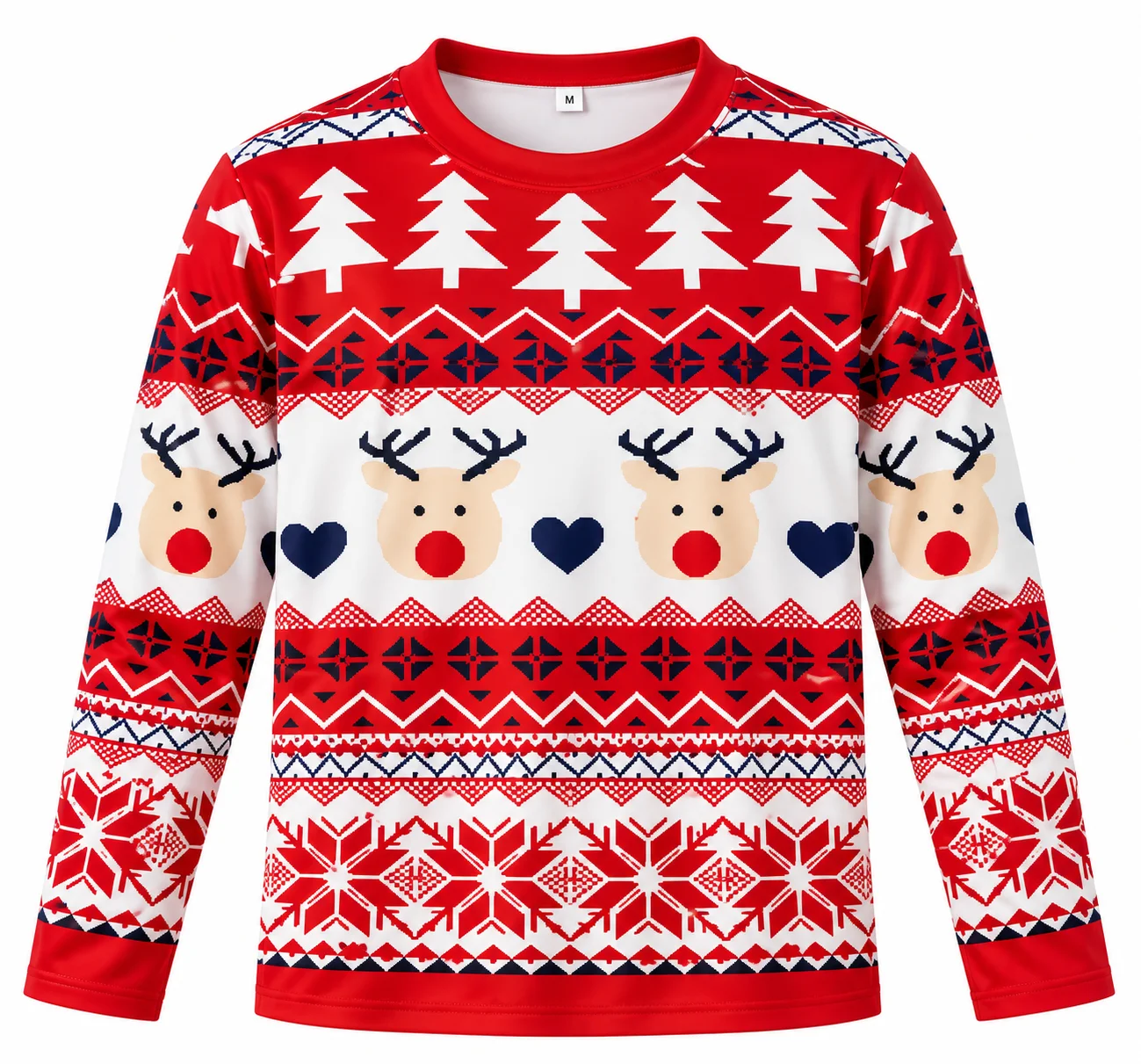 Christmas Family Long-sleeved T-shirt Parent-Child Matching Pollover Father Mother Kids Clothing Xmas Clothes Family Look Y2k