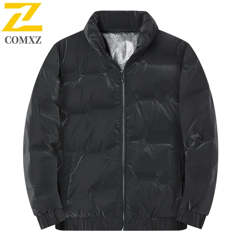 COMXZ Cotton Padded Jacket Premium Thick Warm Business Stylish Travel Padding Coat Snowy Cold Proof Down Jacket Men's Clothing