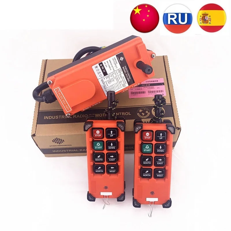 Top Free Ship Industrial Wireless Radio Remote Control 12V 18-65V 65-440V F21-E1B 8 Chaneel Buttons Switches Hoist Crane Lift