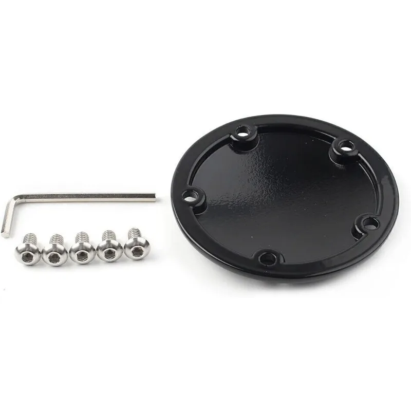 Timing Points Cover Motorcycle Domed Ignition Engine Cover for Harley Twin Cam Softail Dyna Touring 1999-2017, 5 Hole