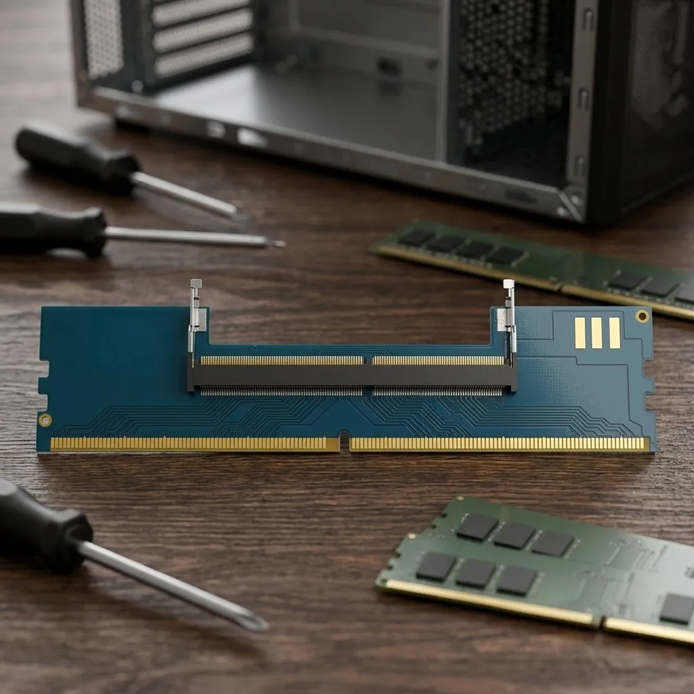 DDR5 SO-DIMM To U-DIMM Adapter Card 6-Layer PCB Laptop Memory To Desktop Converter For PC Upgrade And Hardware Testing Tool