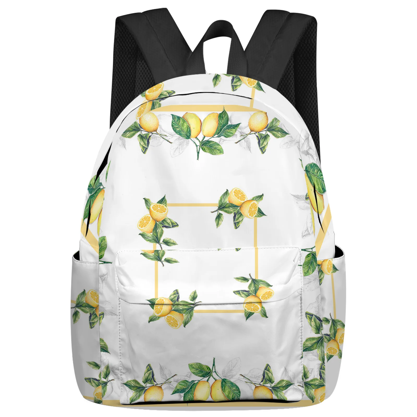 

Fresh Lemon Citrus Leaves Women Man Backpacks Waterproof Travel School Backpack For Student Boys Girls Laptop Book Pack Mochilas