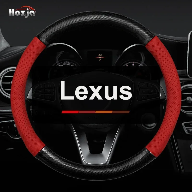 Carbon Leather Car Steering Wheel Cover for Lexus GS450h GS350 LS GS250 ES300h ES350 LFA IS350 CT200h GX460 Auto Accessories