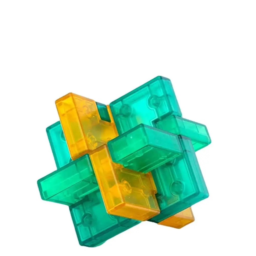 

Educational Transparent IQ Brain Teaser Puzzles Luban Lock Unlock Toy Kong Ming Lock Brain Teaser IQ LuBan Lock Toy for Children