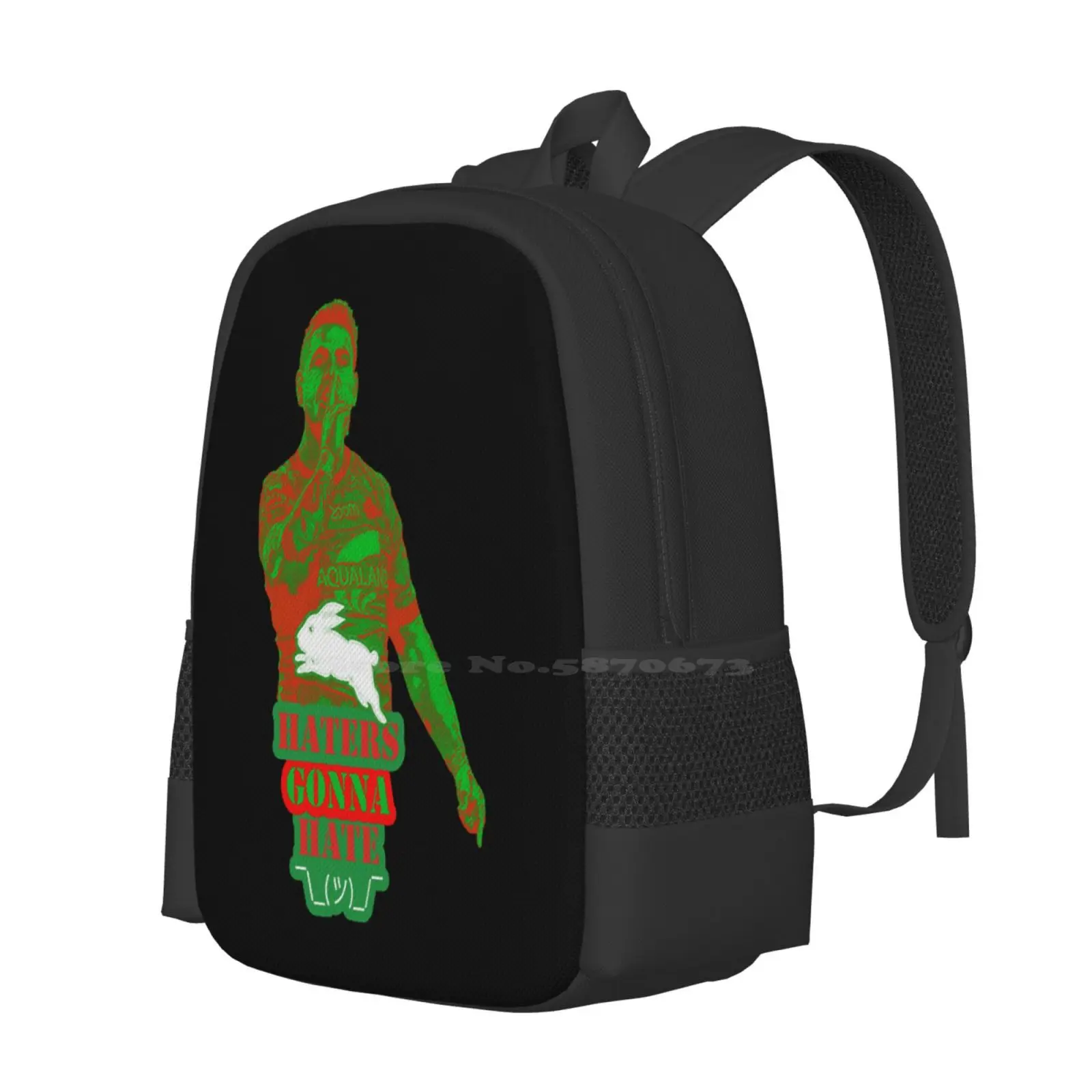 South Sydney Rabbitohs - Latrell Mitchell - _Haters Gonna Hate_ Hot Sale Schoolbag Backpack Fashion Bags Fight For The Things