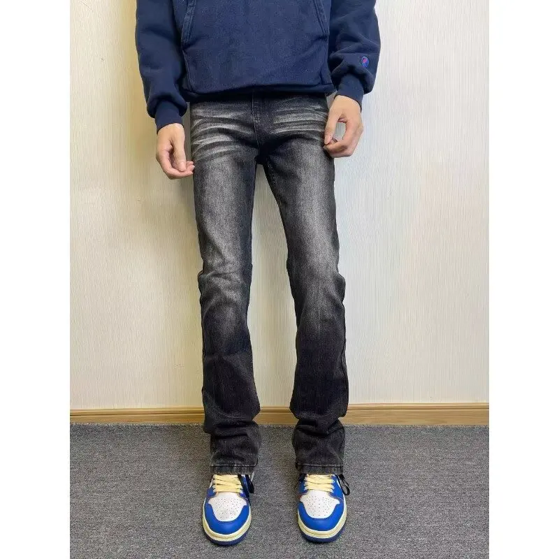 

Европейские и американские уличные джинсы Vibe для мальчиков, утягивающие и утягивающие брюки, модный бренд Cleanfit, американские прямые брюки