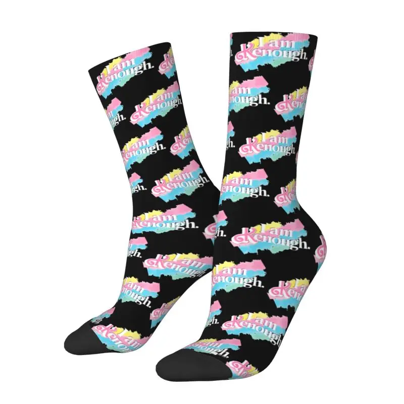 

Fashion Printing I Am Kenough Rainbow Ryan Gosling Socks for Women Men Stretchy Summer Autumn Winter Crew Socks