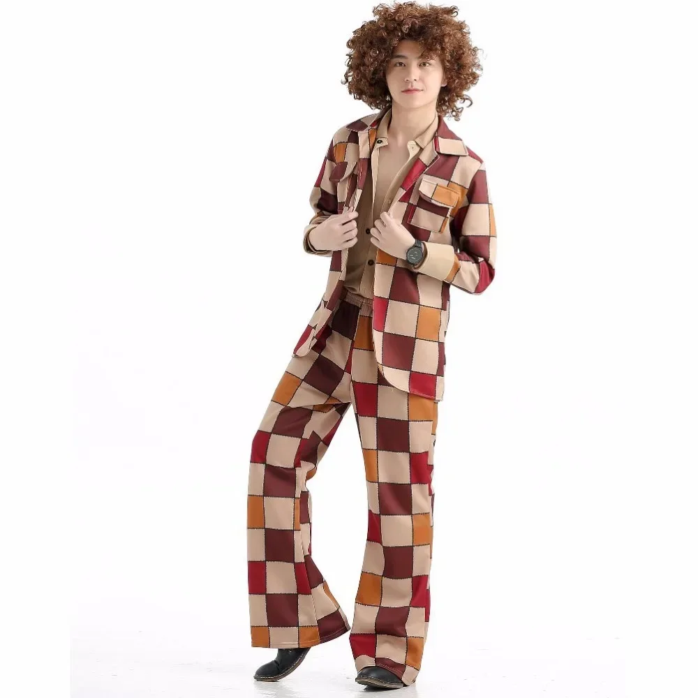 Men 60s70s Women Disco Sleaze Ball Costume Halloween Party Boogie Babe Couple Costumes Carnival Cosplay Set