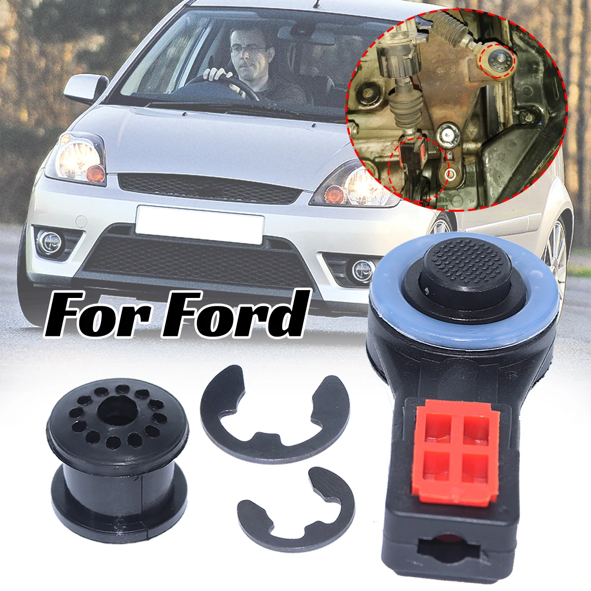 

Manual Shifter Cable Bushing Gear Shift Selector Linkage Lever End Pivot E-Clips For Ford C-Max Fiesta Focus Fusion 2002-2009