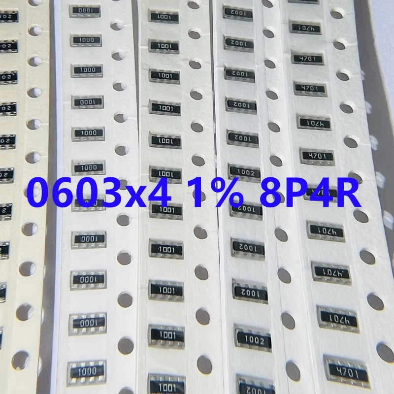 100 sztuk 0603*4 1% 8 p4r 2*4P matryca rezystorów sieciowych SMD 0ohm 1 10 100 ohm 1K 10K 100K 1001 1002 1003