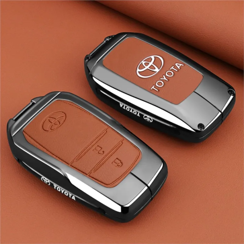 حافظة مفاتيح السيارة غطاء حماية لتويوتا لاند كروزر 200 برادو كراون TLK 200 يارس كروس هايلكس إنوفا Rav4 فورتشنر كامري