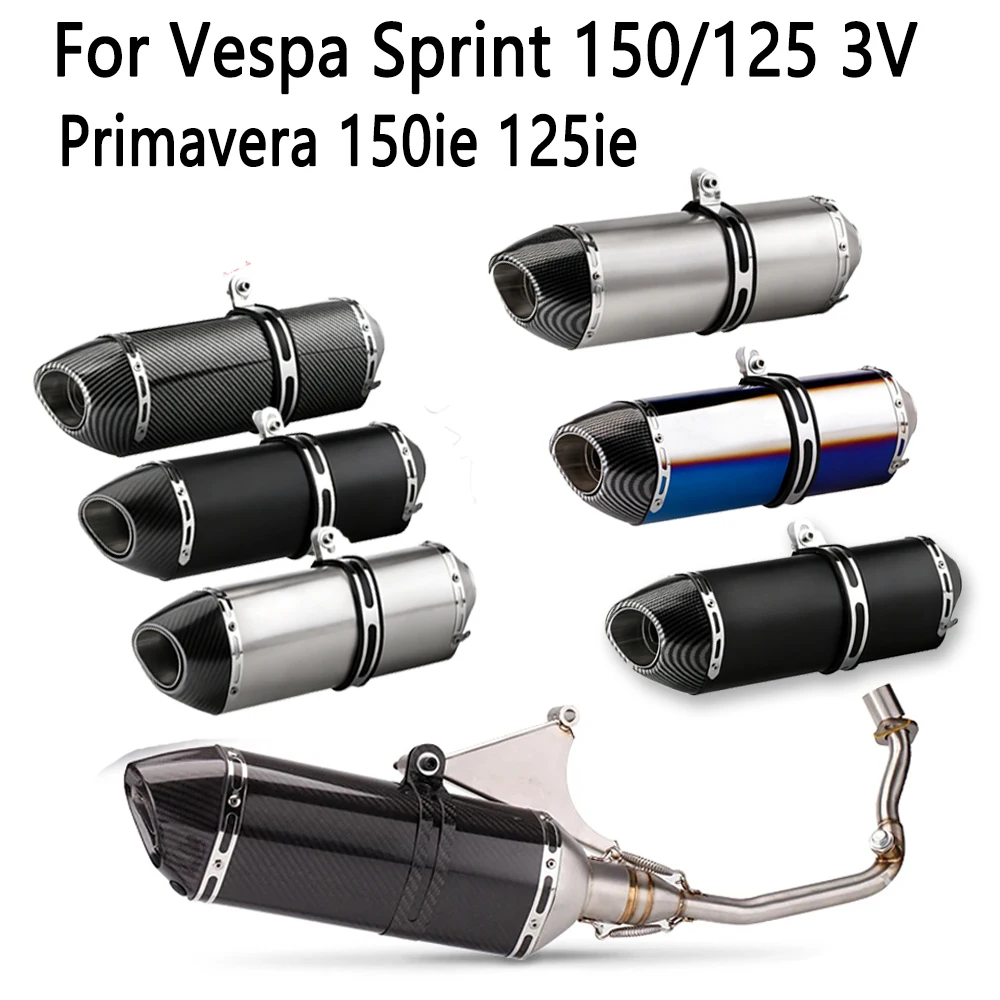 High - Efficiency Motorcycle Exhaust Front Link Pipe R77 Muffler For Vespa Sprint 150 125 3V Primavera 150ie 125ie