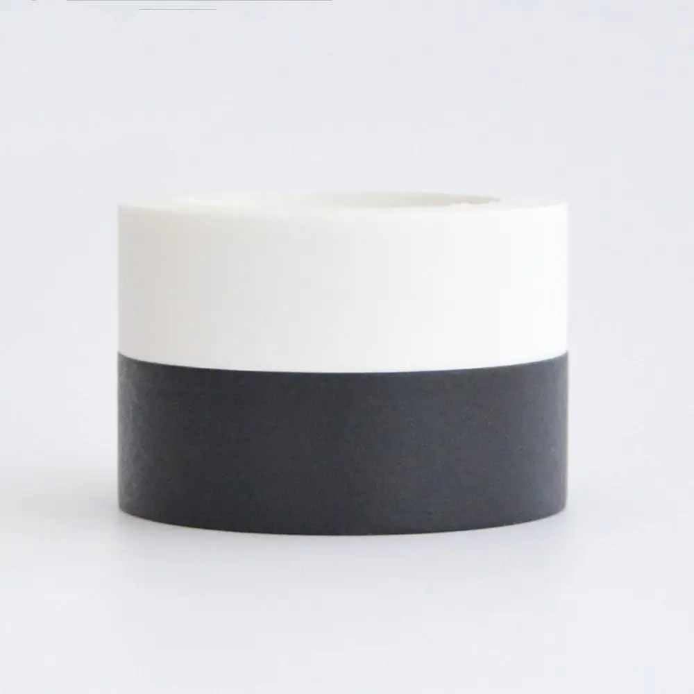 

Multi-function DIY Solid White Art Drawing Office Black Masked Paper Tape Stationery Adhesive Tape Decorative Paper