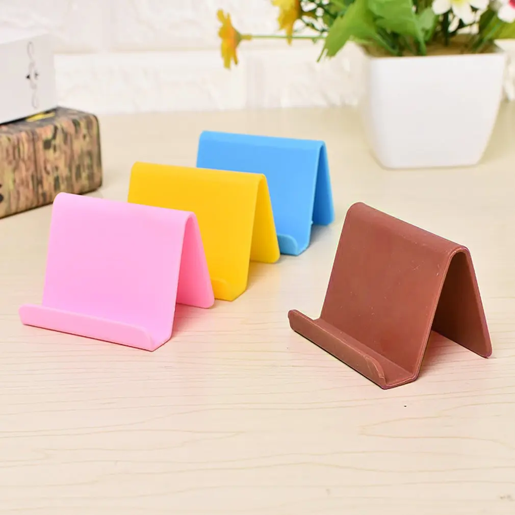 Mini soporte Universal para teléfono inteligente, soporte de montaje de escritorio para teléfono móvil, tabletas, Color caramelo