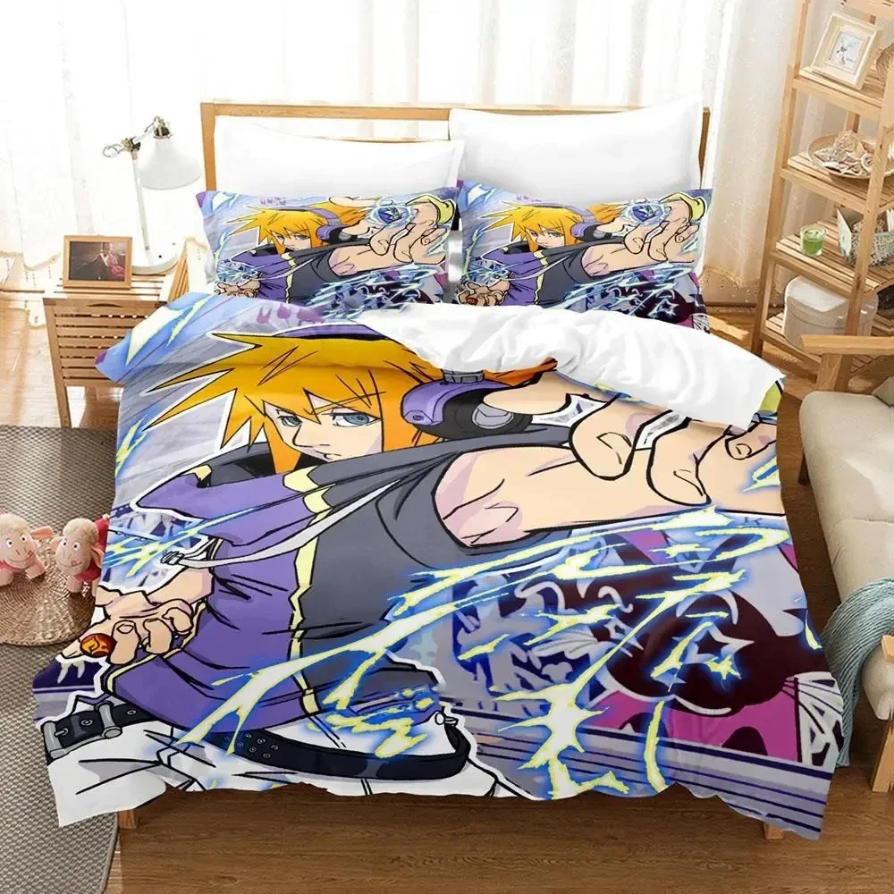 3D Print Neku Sakuraba World Ends Bedding Set Duvet Cover Bed Set Quilt Cover Pillowcase Comforter king Queen Size Boys Adult