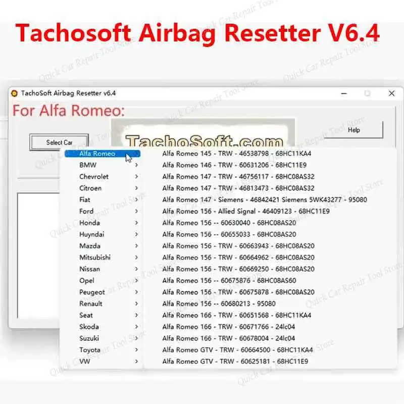 

Устройство сброса подушек безопасности Tachosoft V6.4, новейшее программное обеспечение Crashdata с разрешением ECU, с 450-моделями ЭБУ подушек безопасности, автомобили Eprom Mcu