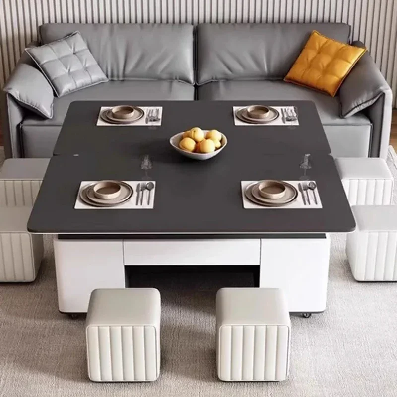 الشمال طاولة القهوة الحديثة Trau الأبيض عالية الفاخرة طاولة القهوة لغرفة المعيشة متعددة الوظائف الحد الأدنى أثاث غرفة نوم Couchtisch