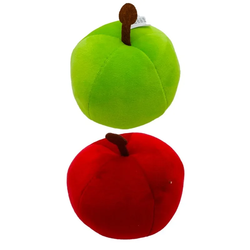 1 ~ 6 stücke Grün Rot Apfel Plüschtiere Zappeln Obst Plüsch Spielzeug Weiche Angefüllte Plushie Puppe Bildung Spielzeug Zimmer dekoration Ornamente