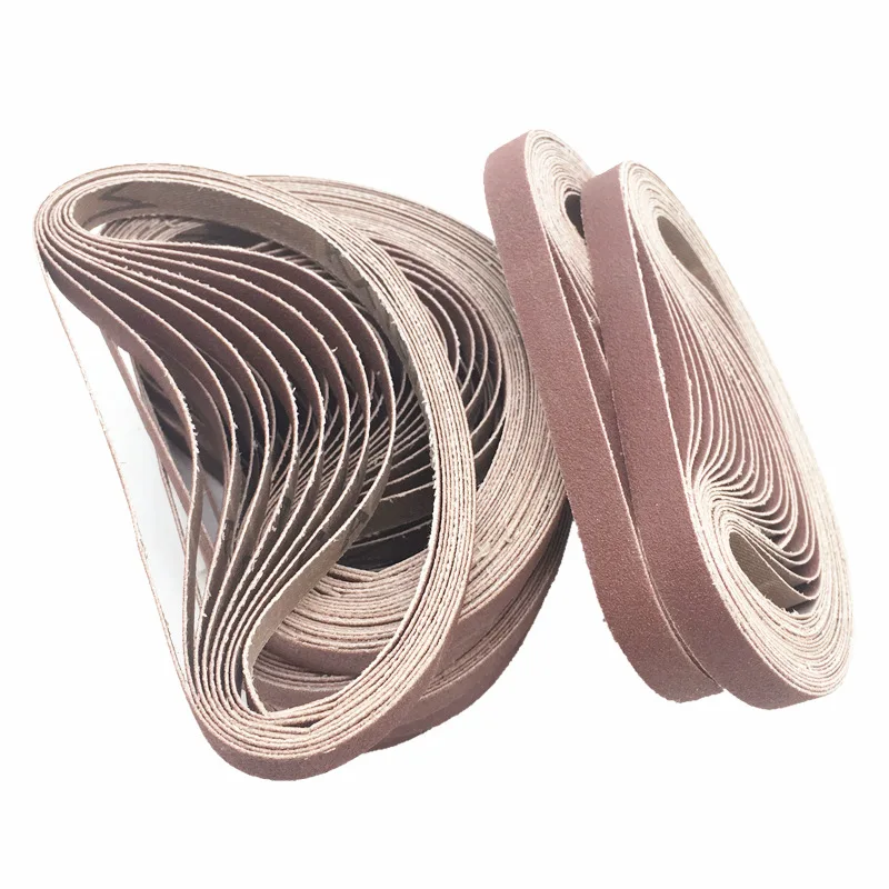 15 قطعة 30 × 330 مم أحزمة كاشطة - 60/80/120/240/400 حجم الحصباء - للصنفرة والملفات والطحن وإزالة الأزيز ﻿