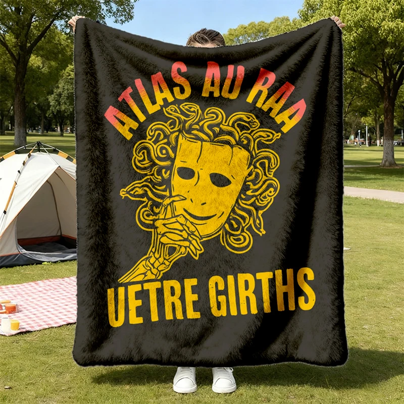 Atlas au Raa, Red Rising Flannel Blanket, Fear Knight, Howler, Darrow, Sevro, Victra, Bookish Flannel Throw