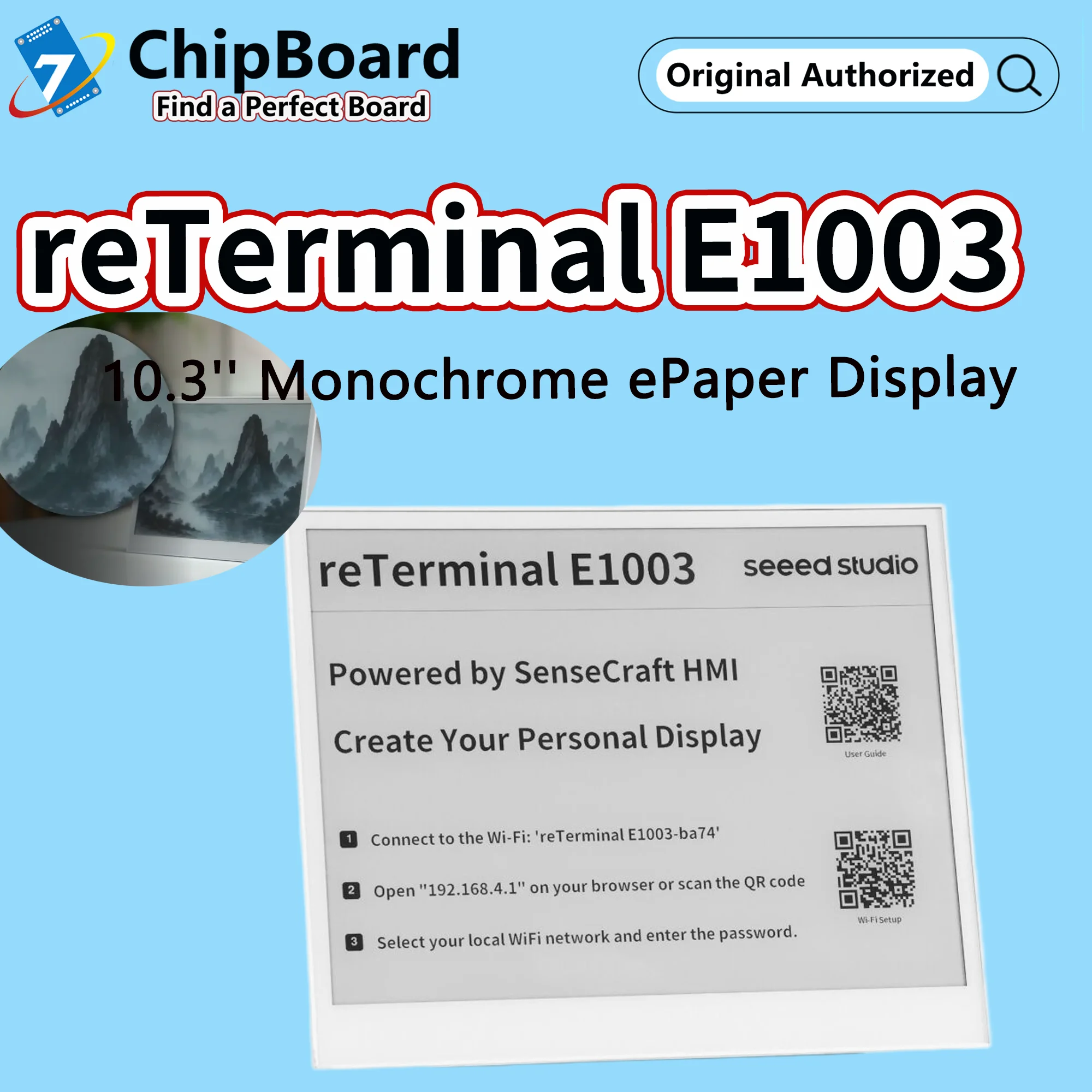 Smart Home Open Source - reTerminal E1003 Layar Sentuh ePaper 10.3