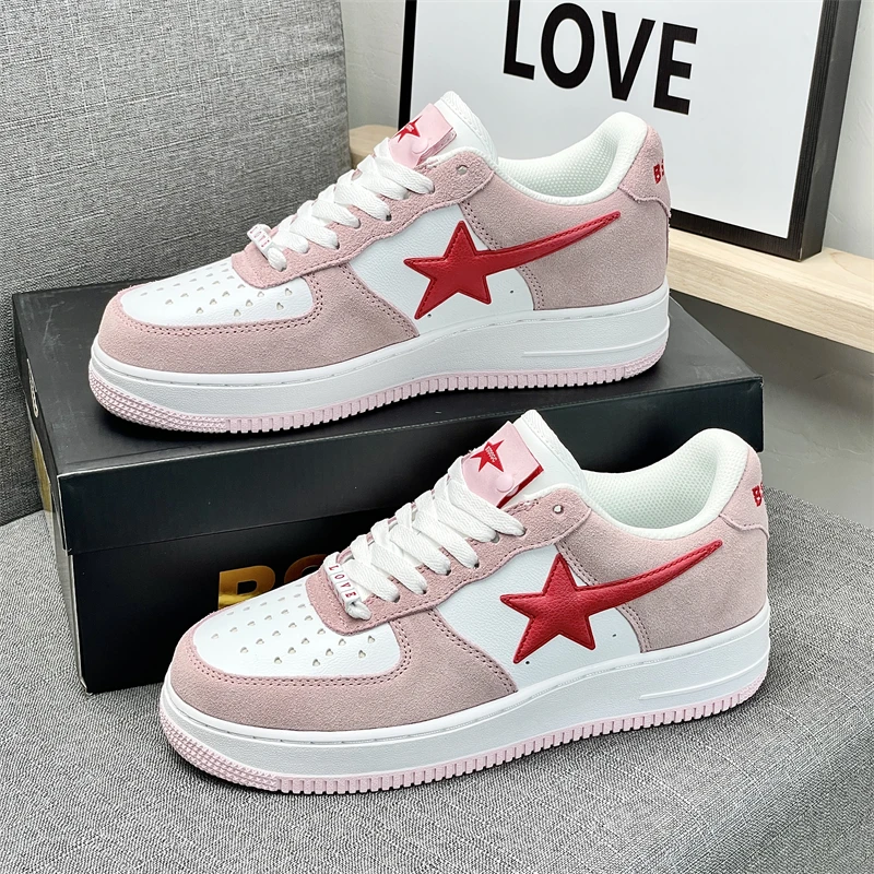 Lemoneno Sneakers 2024 Casual Sportschuhe, Skates chuhe schnüren rutsch feste Komforts chuhe für Reisen zu Fuß weiß Khaki Pink