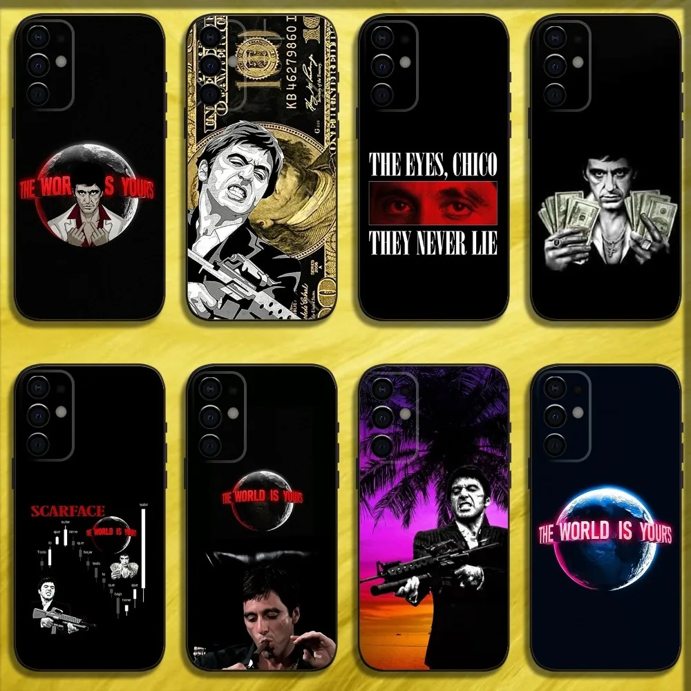 

S-Scarfaces Tony M-Montana Phone Case For Samsung S24,S21,S22,S23,S30,Ultra,S20,Plus,Fe,Lite,Note,10,9,5G Black Soft Cover