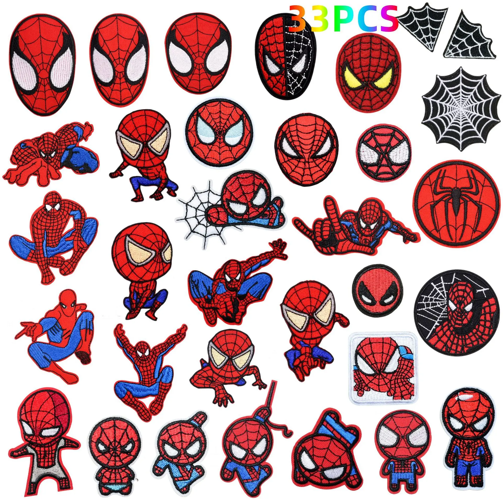 Spiderman New Cartoon Cloth Sticker Embroidered Children\'s Patch Clothing Denim Pants Decorative Cosplay Patch Badge