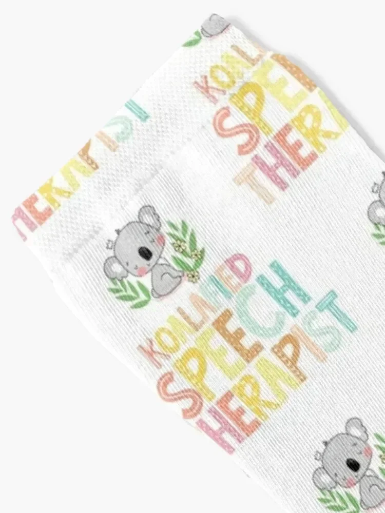 Koalafied Speech Language Pathologist Speechie Retro Koala Colorful Socks Thermal man winter Wholesale winter Men Socks Women's