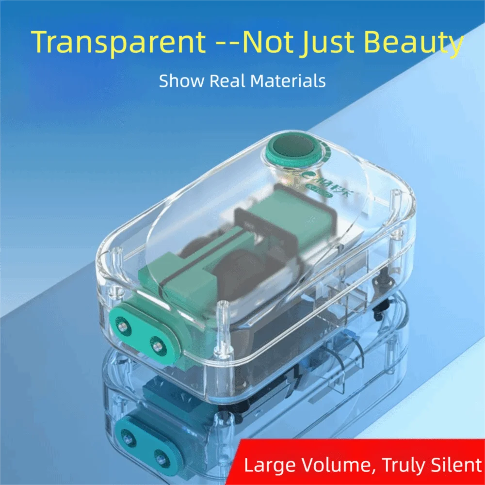 Ultra Silent Aquarium Air Pump Silent Operation Low Noise Fish Tank Oxygen Air Pump Transparent High Power Air Flow Oxygen Pump