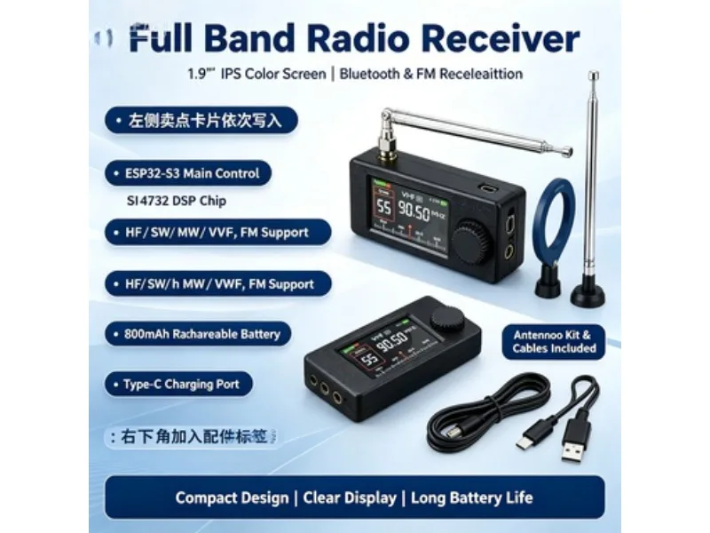 Mini Pocket Full Band Radio SSB AM FM HF SW MW DSP Shortwave Receiver Portable