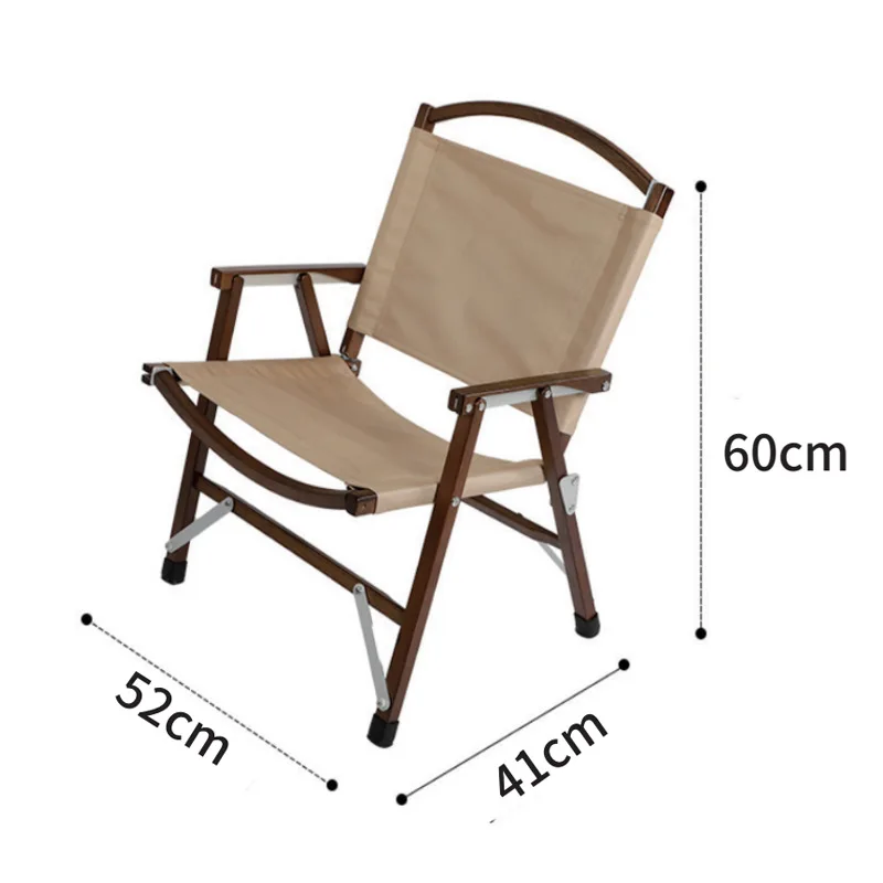 TANXIANZHEAutumn Camping Low Chair Portable Outdoor Chair Aluminum Alloy Wood Grain Folding Chair Camping Equipment Kermit Chair