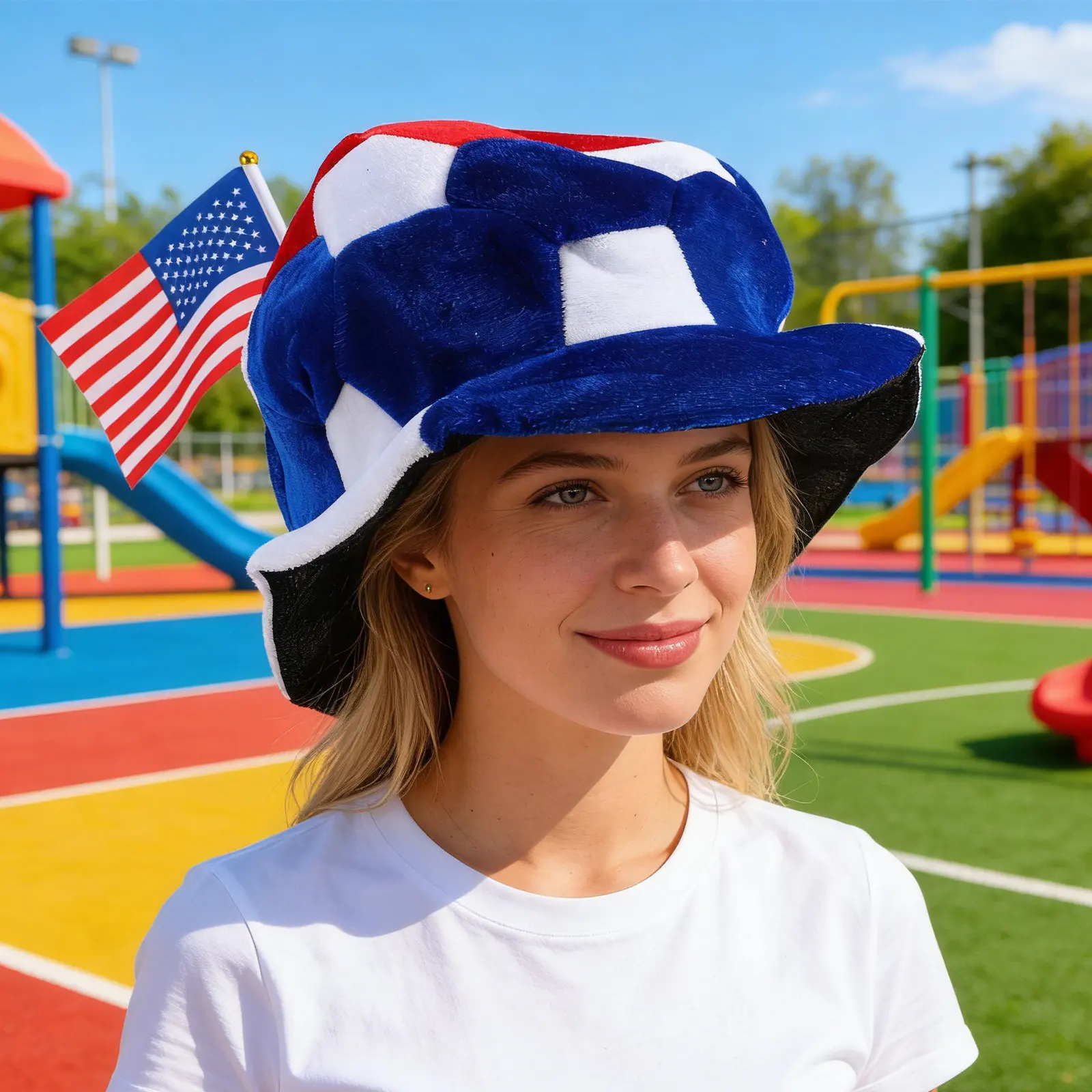 

Soccer Fan Hat Novelty Football Ball Hat American Soccer Team Cap Party Supplies Game Day Tournament Fan Cheer Costume